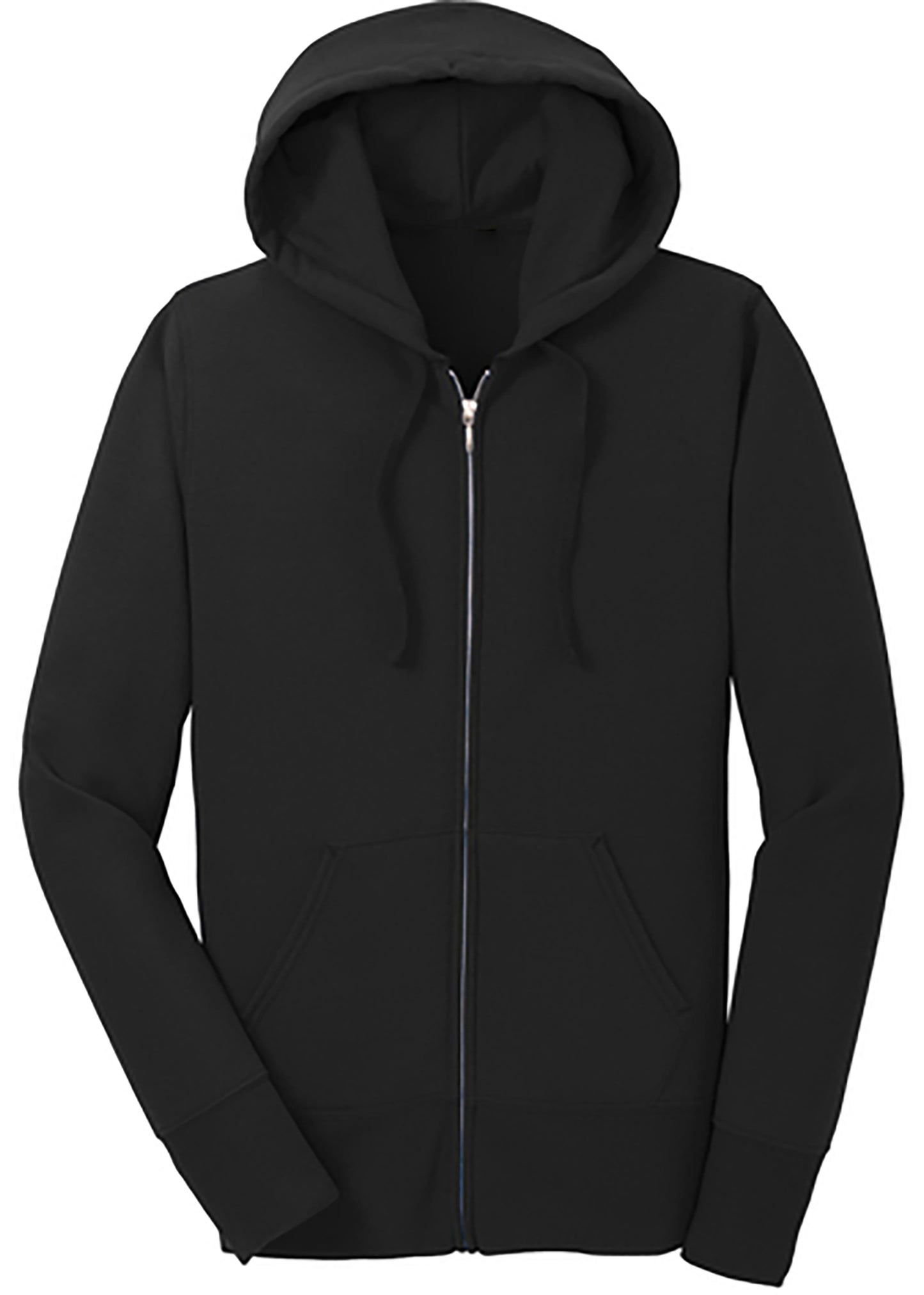 Black Women's Core Fleece Full-Zip Hooded Sweatshirt