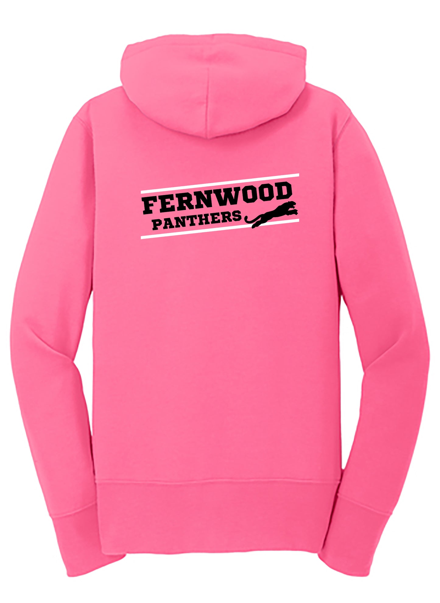Neon Pink Women's Core Fleece Full-Zip Hooded Sweatshirt