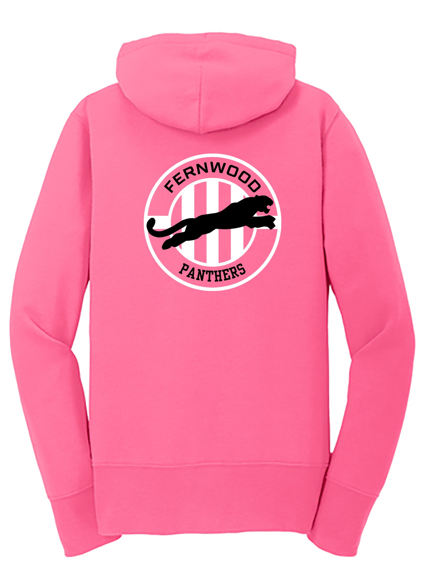 Neon Pink Women's Core Fleece Full-Zip Hooded Sweatshirt