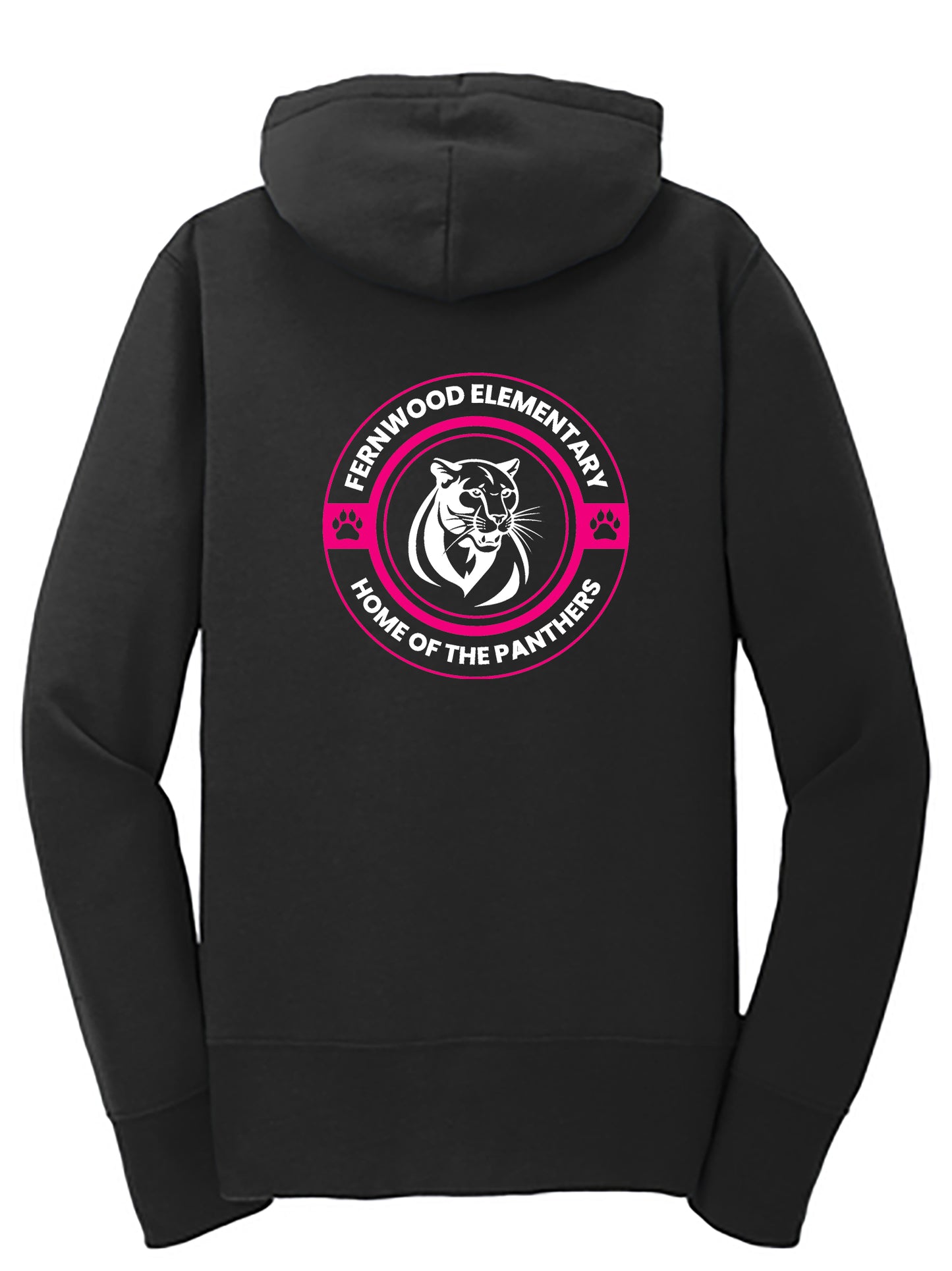 Black Women's Core Fleece Full-Zip Hooded Sweatshirt