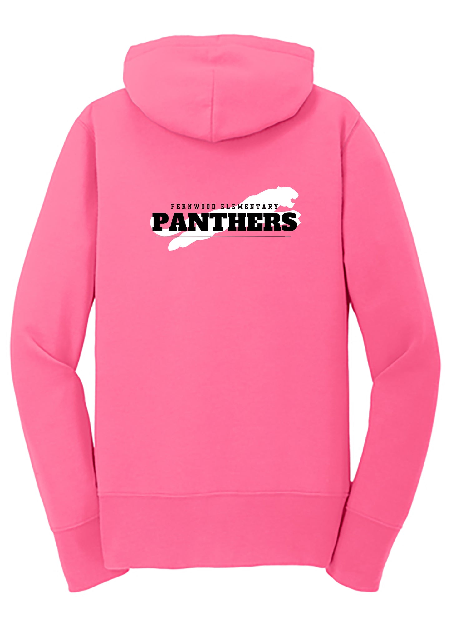 Neon Pink Women's Core Fleece Full-Zip Hooded Sweatshirt
