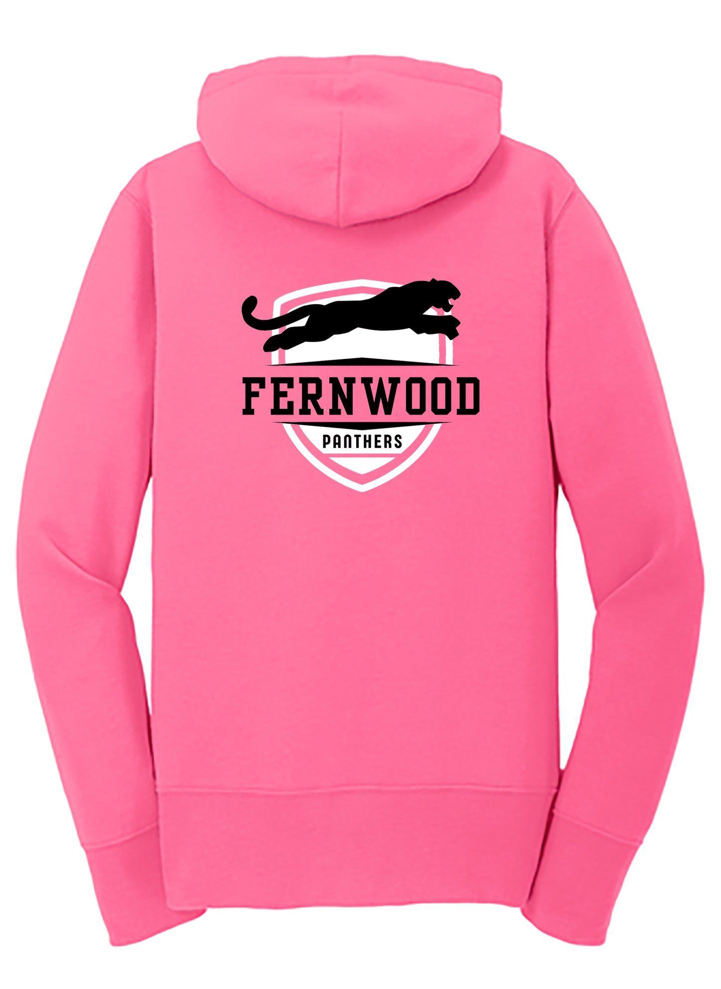 Neon Pink Women's Core Fleece Full-Zip Hooded Sweatshirt