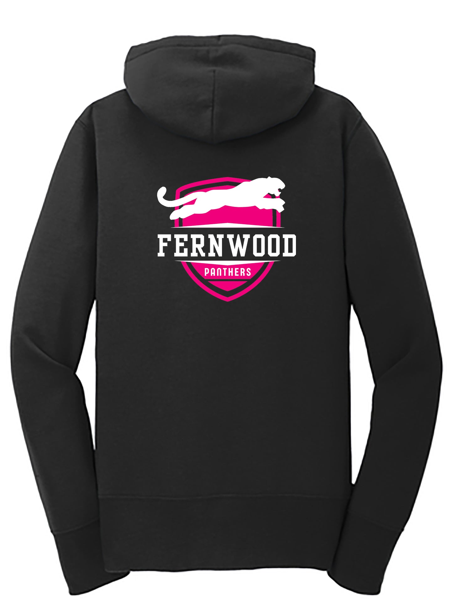 Black Women's Core Fleece Full-Zip Hooded Sweatshirt