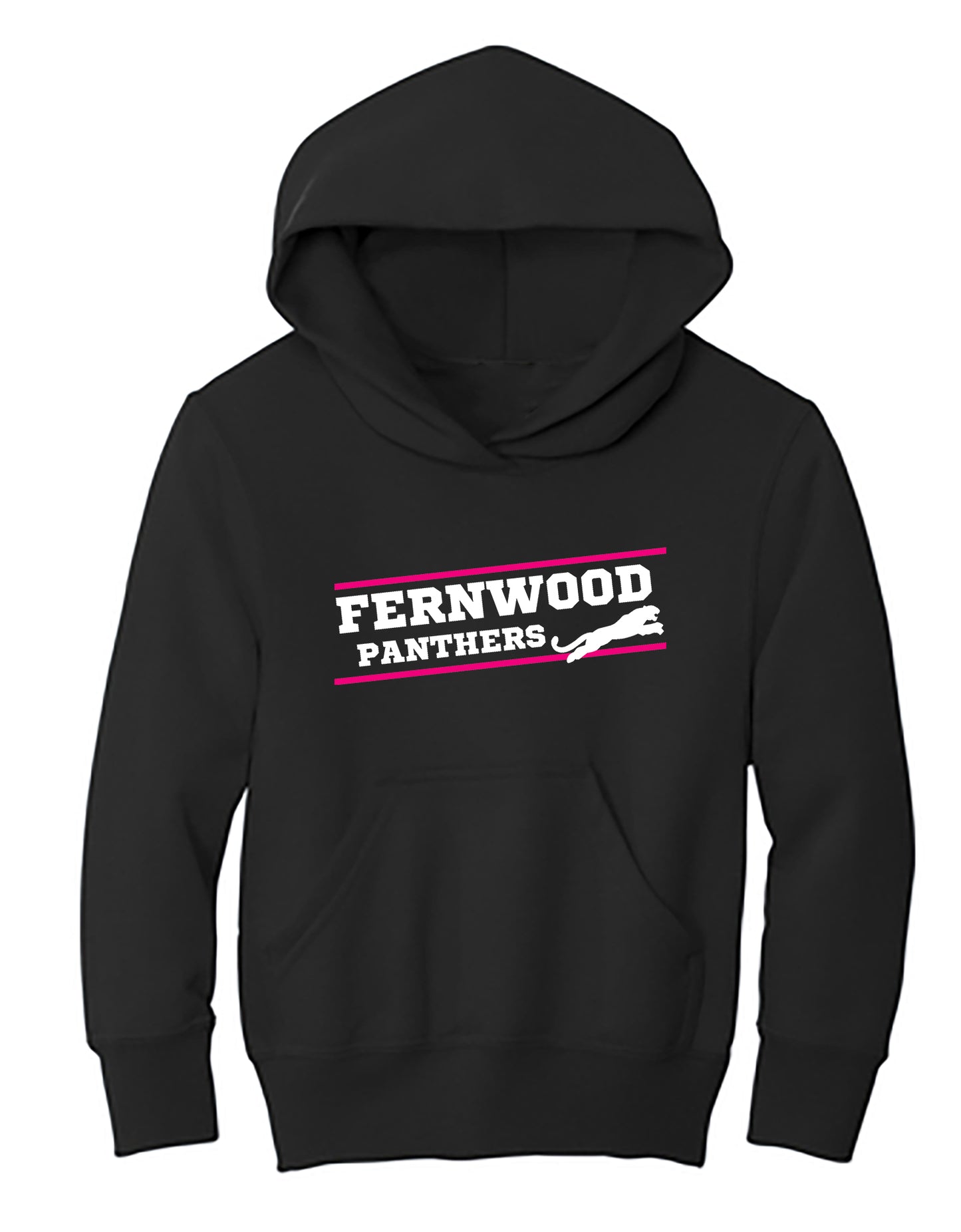 Black Youth Core Fleece Pullover Hooded Sweatshirt