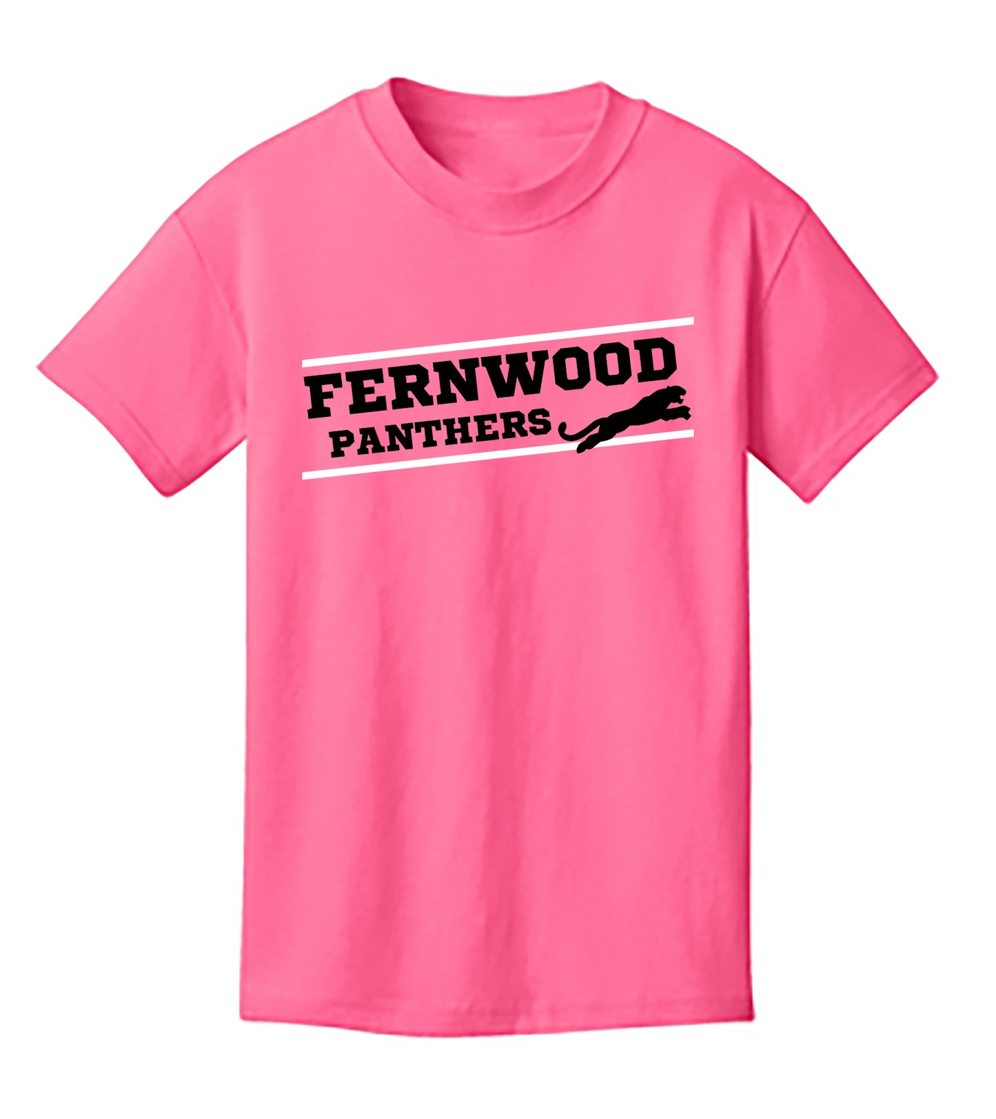 Neon Pink Youth Core Cotton Tee