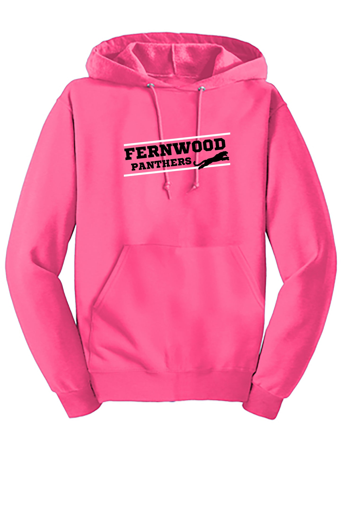 Neon Pink Adult NuBlend® Pullover Hooded Sweatshirt