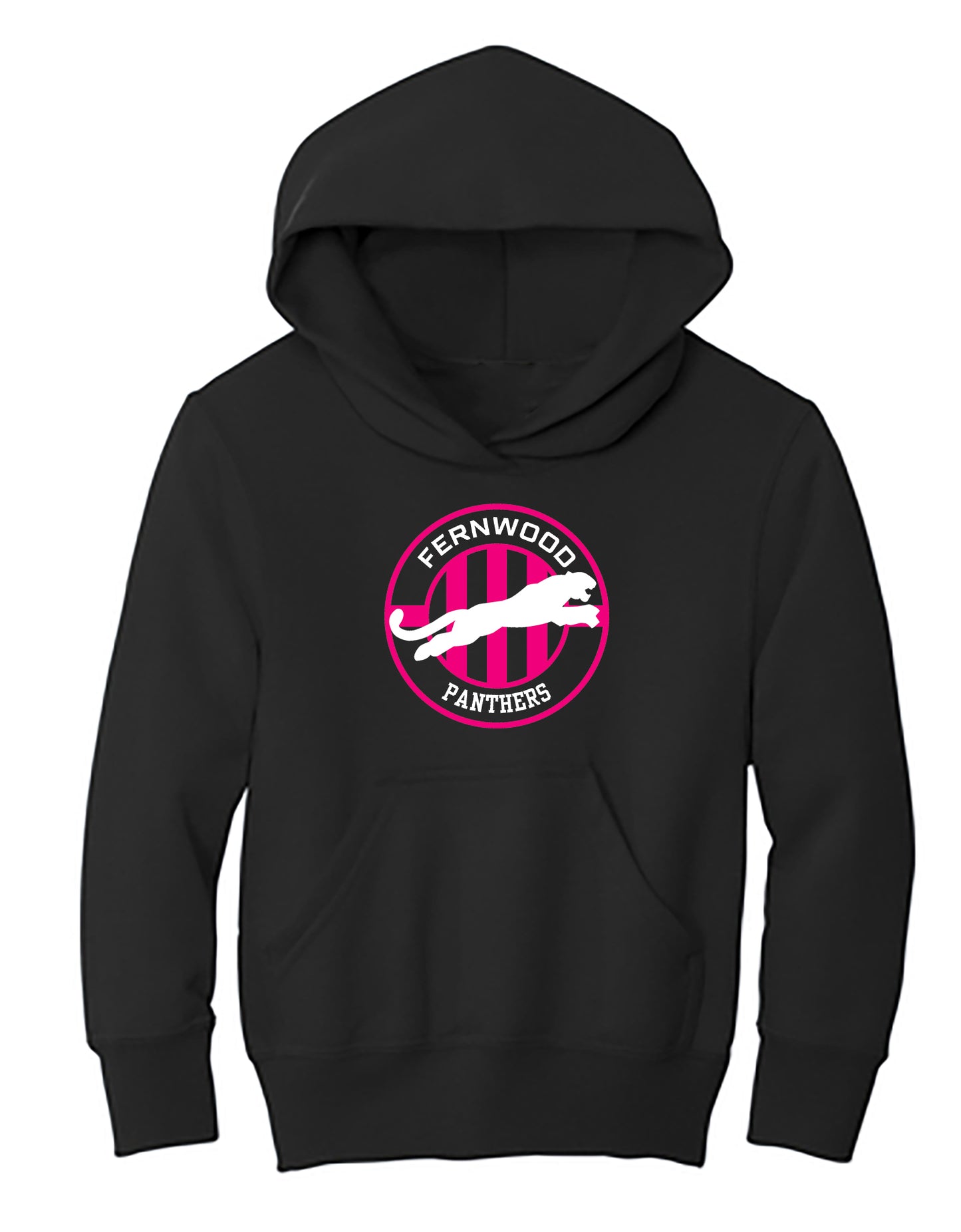 Black Youth Core Fleece Pullover Hooded Sweatshirt