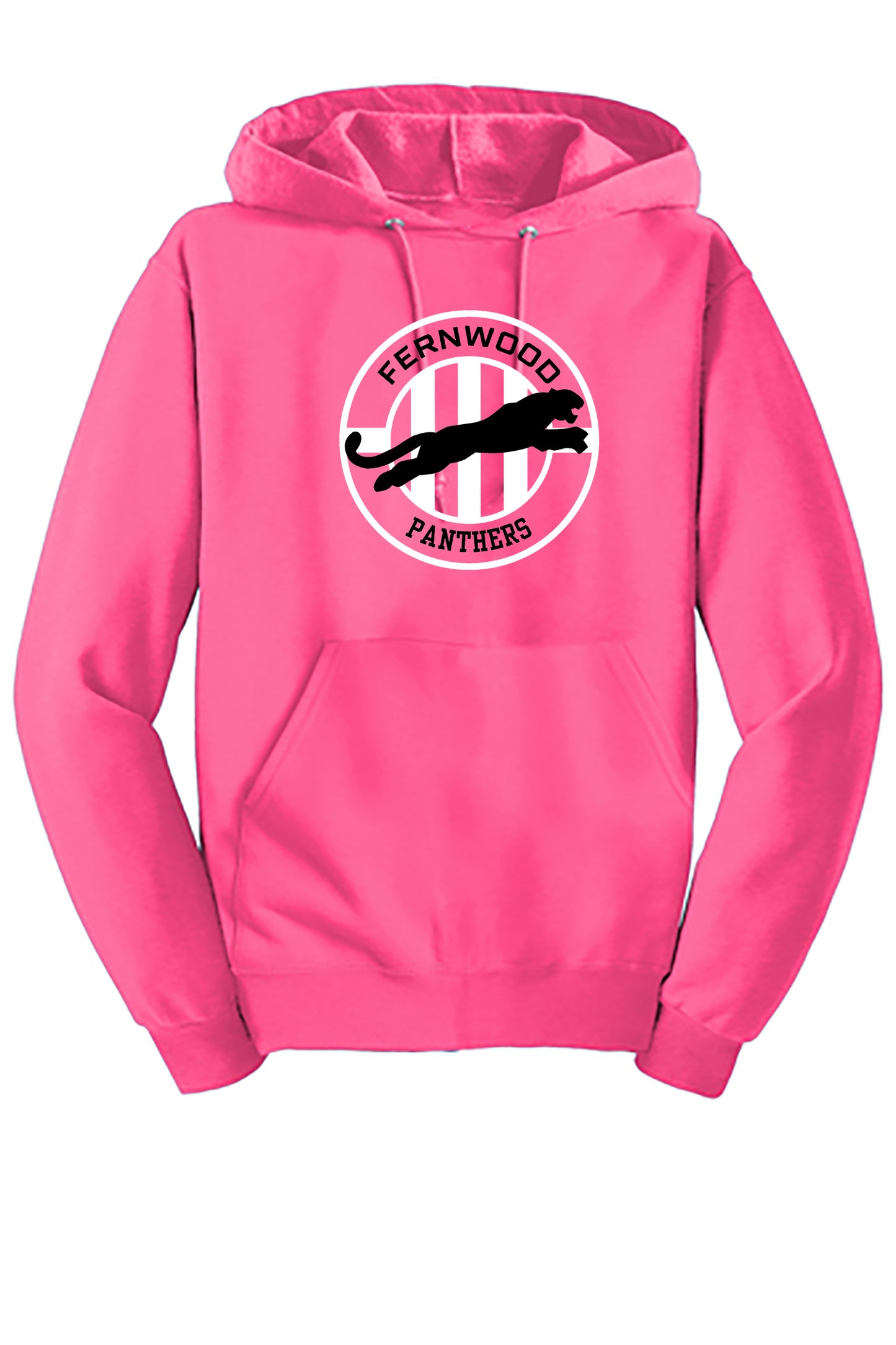 Neon Pink Adult NuBlend® Pullover Hooded Sweatshirt