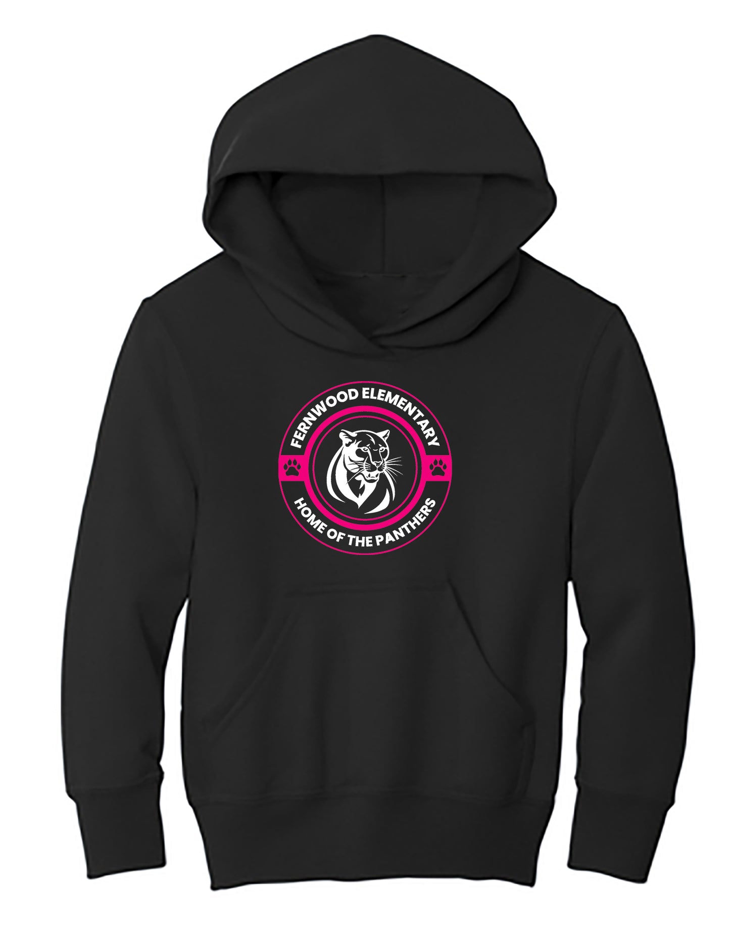 Black Youth Core Fleece Pullover Hooded Sweatshirt