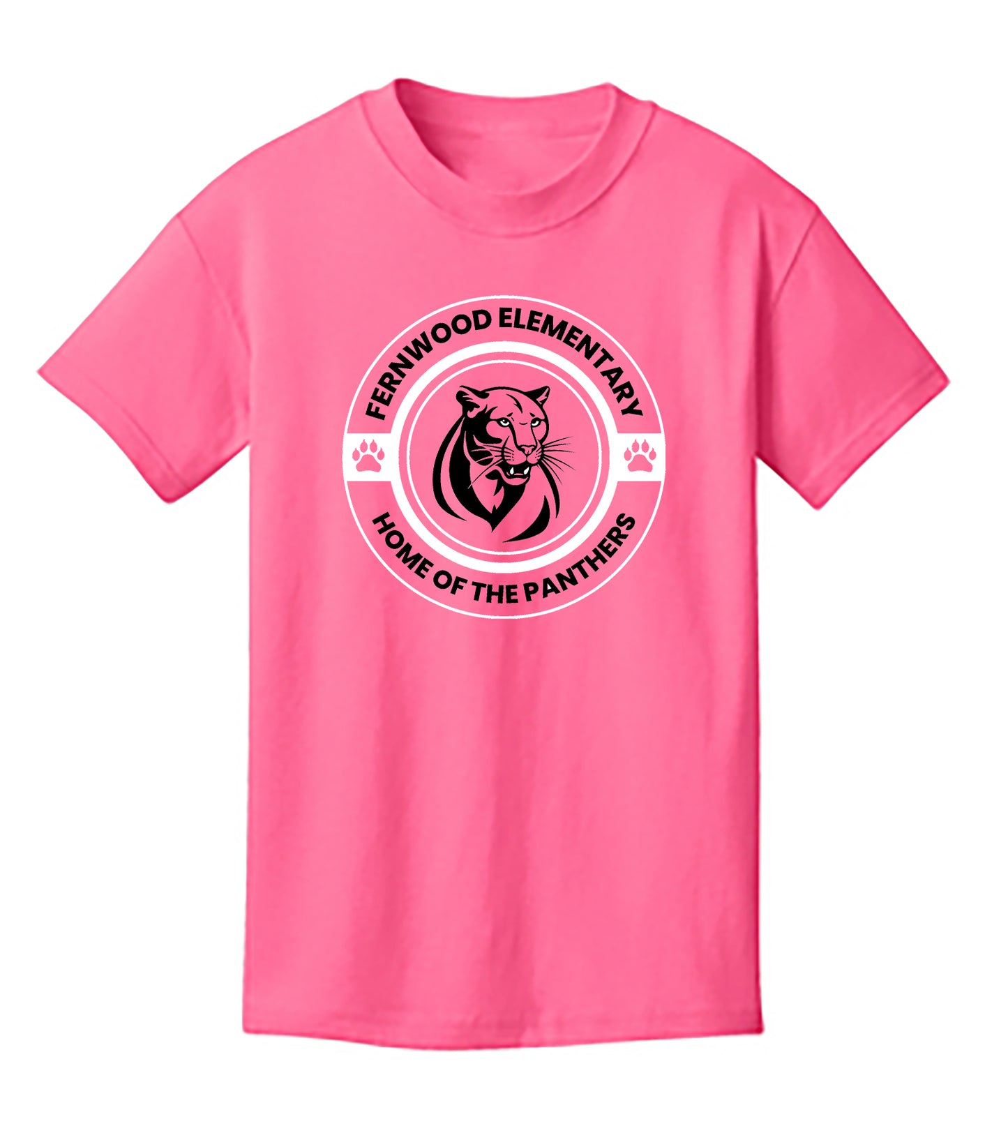 Neon Pink Youth Core Cotton Tee