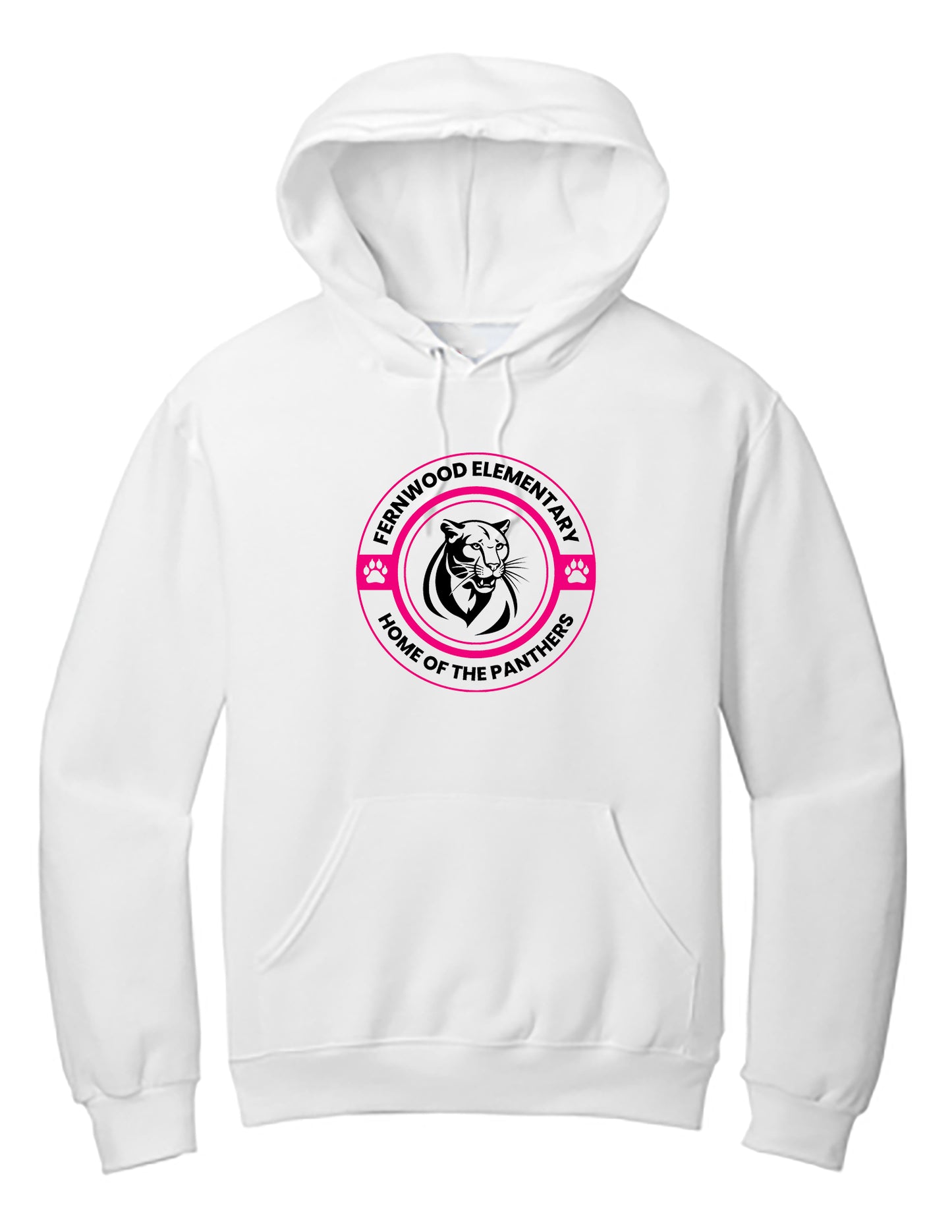 White Adult NuBlend® Pullover Hooded Sweatshirt
