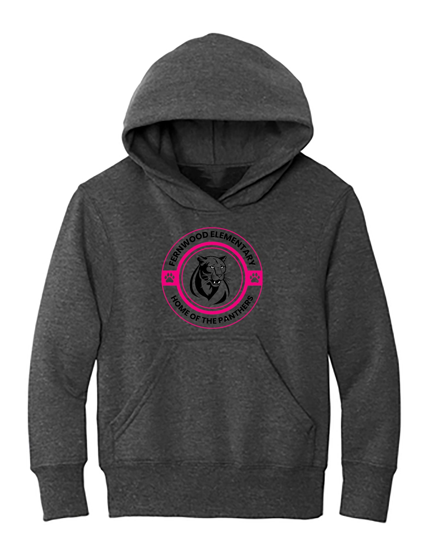 Dark Heather Grey Youth Core Fleece Pullover Hooded Sweatshirt