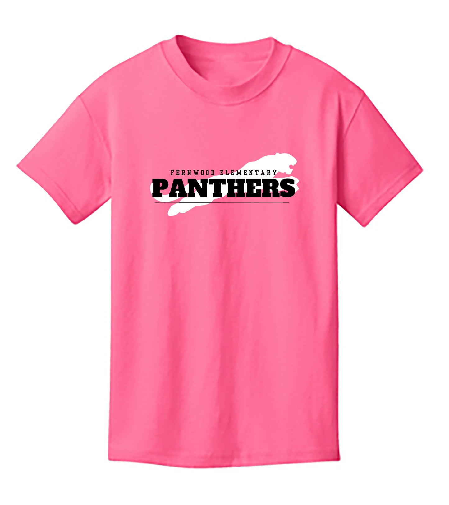 Neon Pink Youth Core Cotton Tee