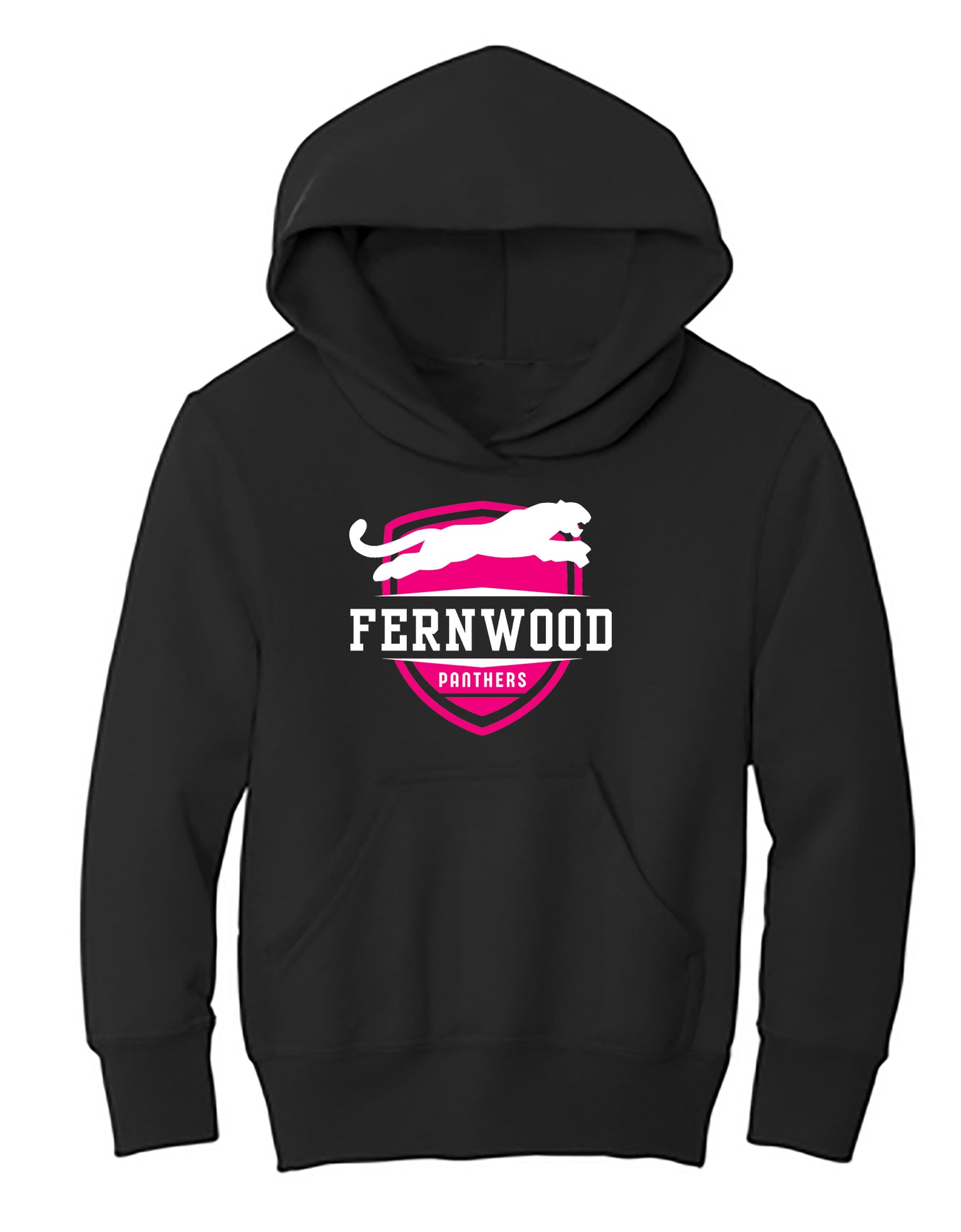 Black Youth Core Fleece Pullover Hooded Sweatshirt