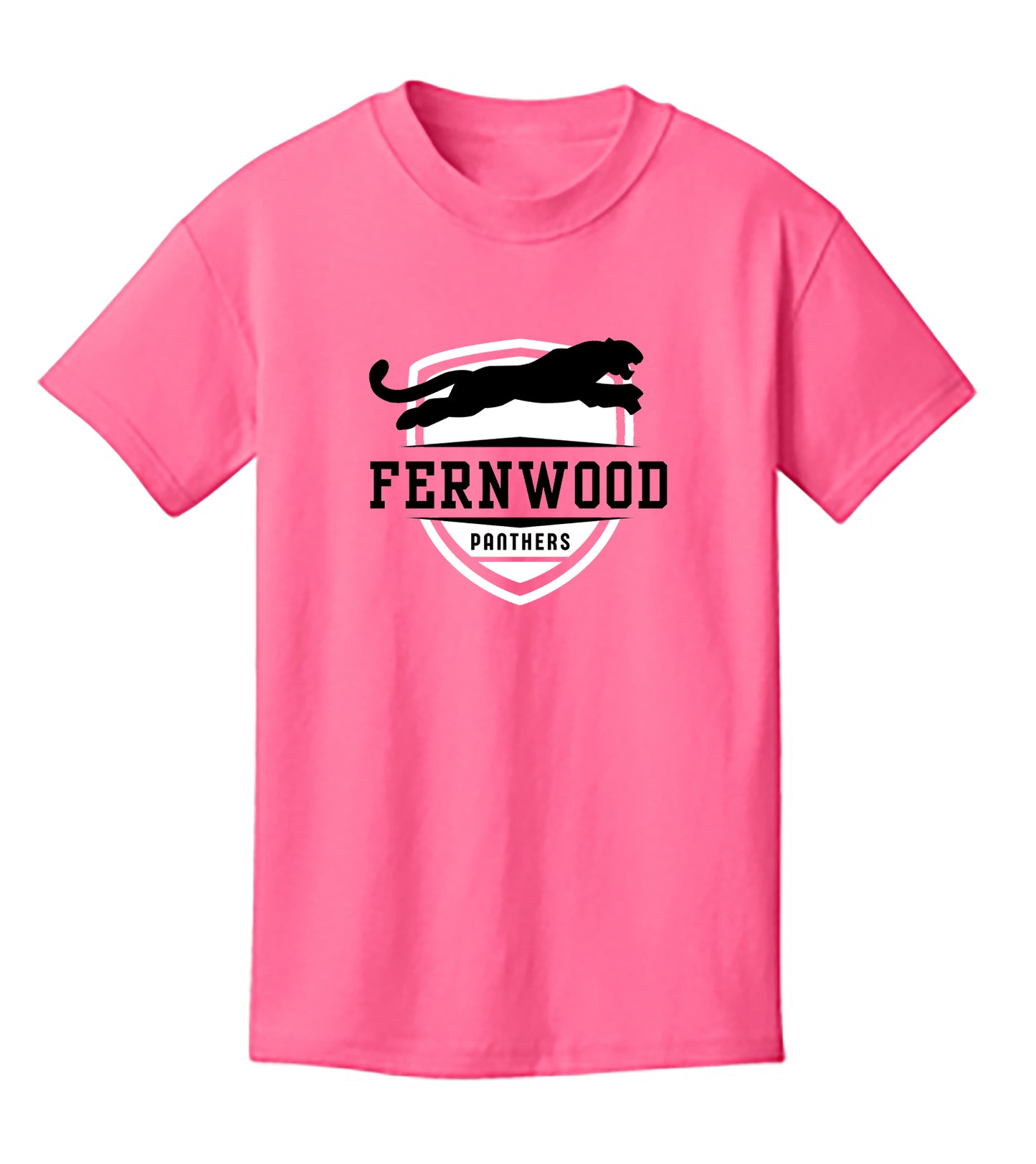 Neon Pink Youth Core Cotton Tee