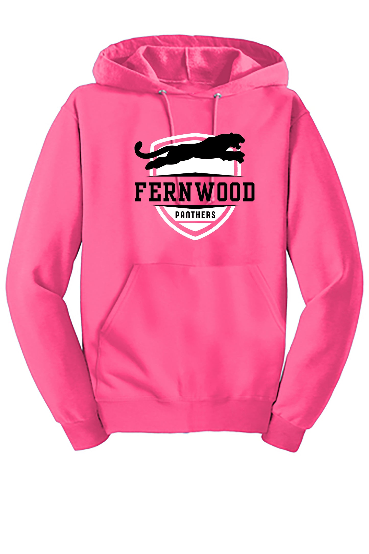 Neon Pink Adult NuBlend® Pullover Hooded Sweatshirt