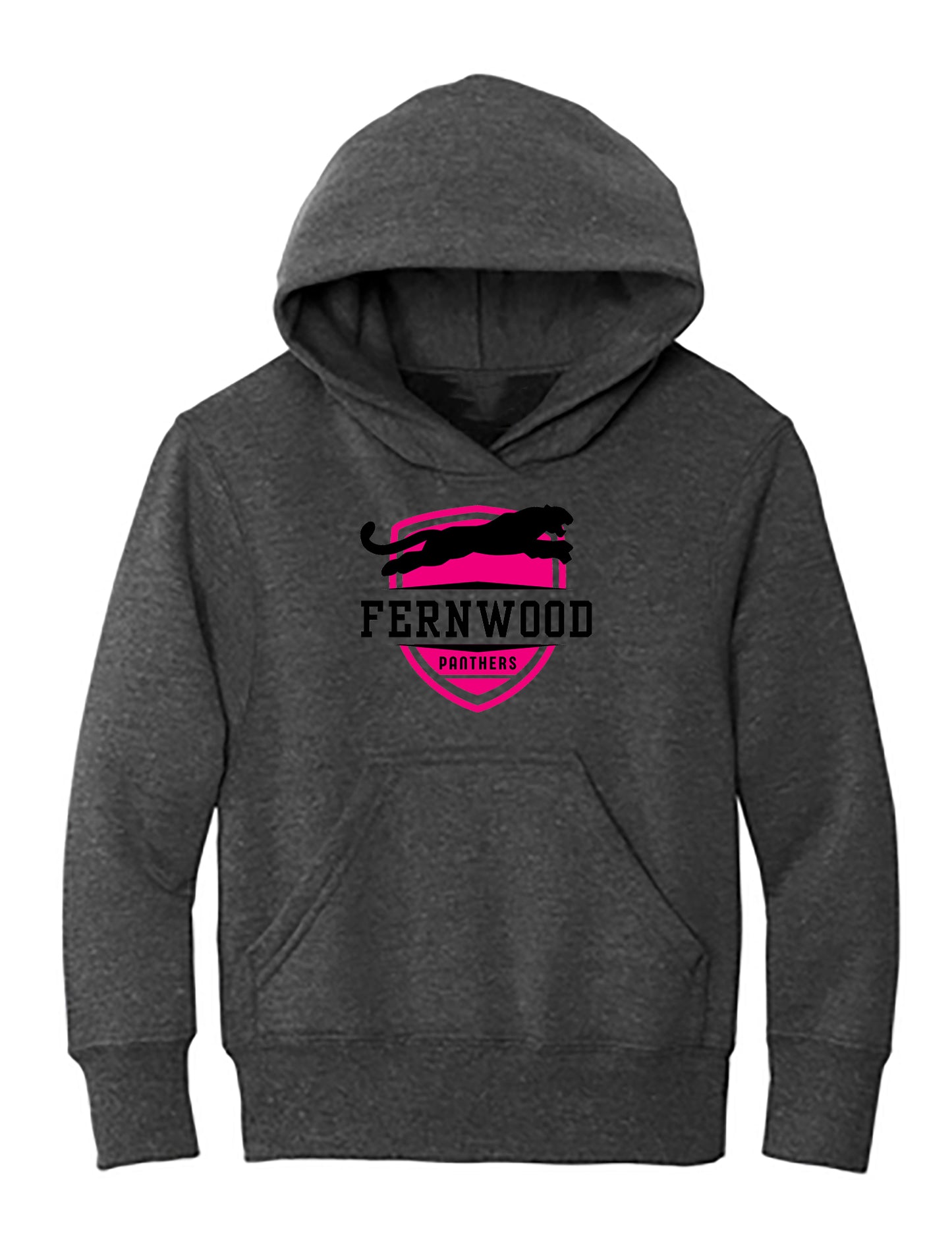 Dark Heather Grey Youth Core Fleece Pullover Hooded Sweatshirt