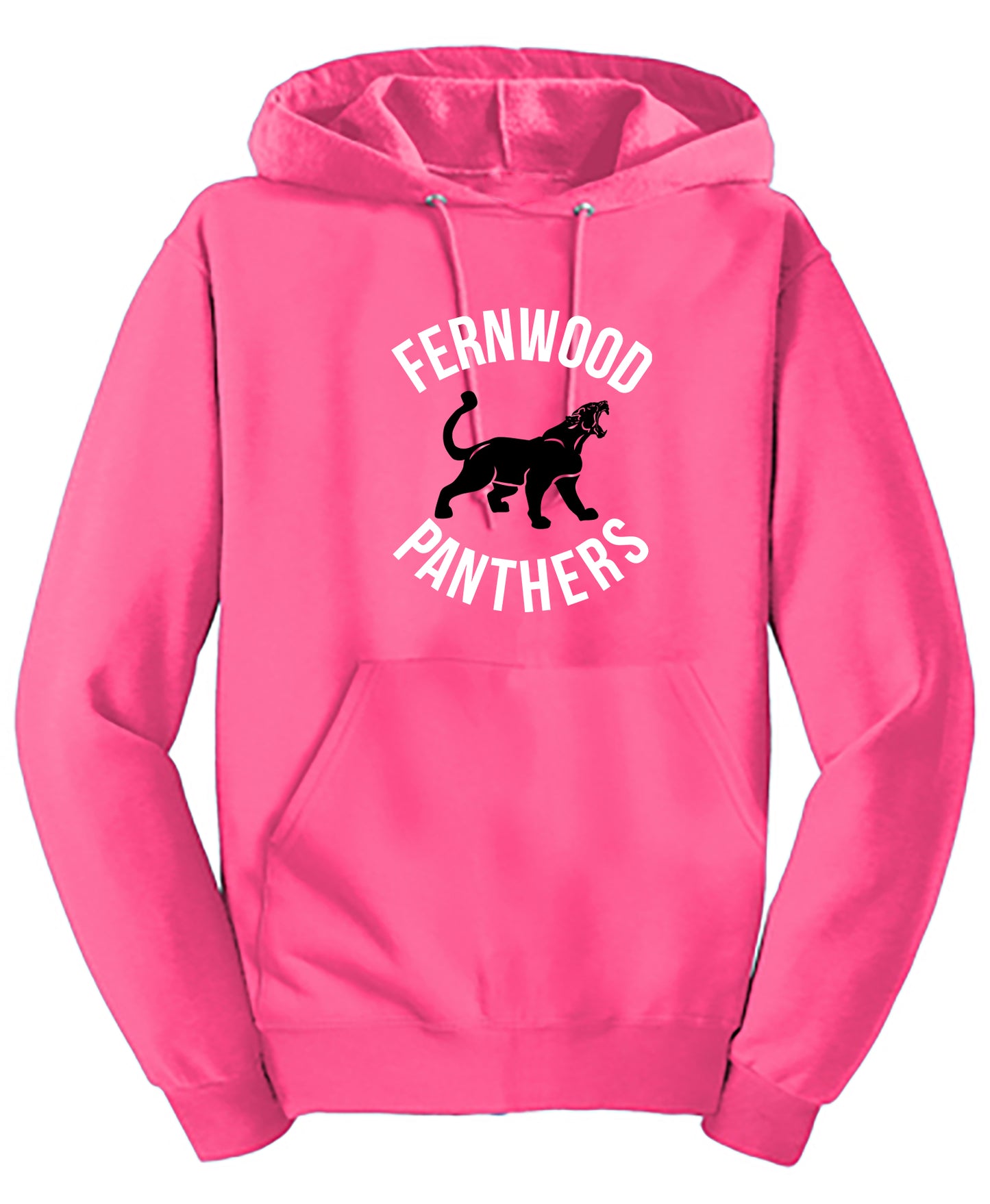 Neon Pink Adult NuBlend® Pullover Hooded Sweatshirt