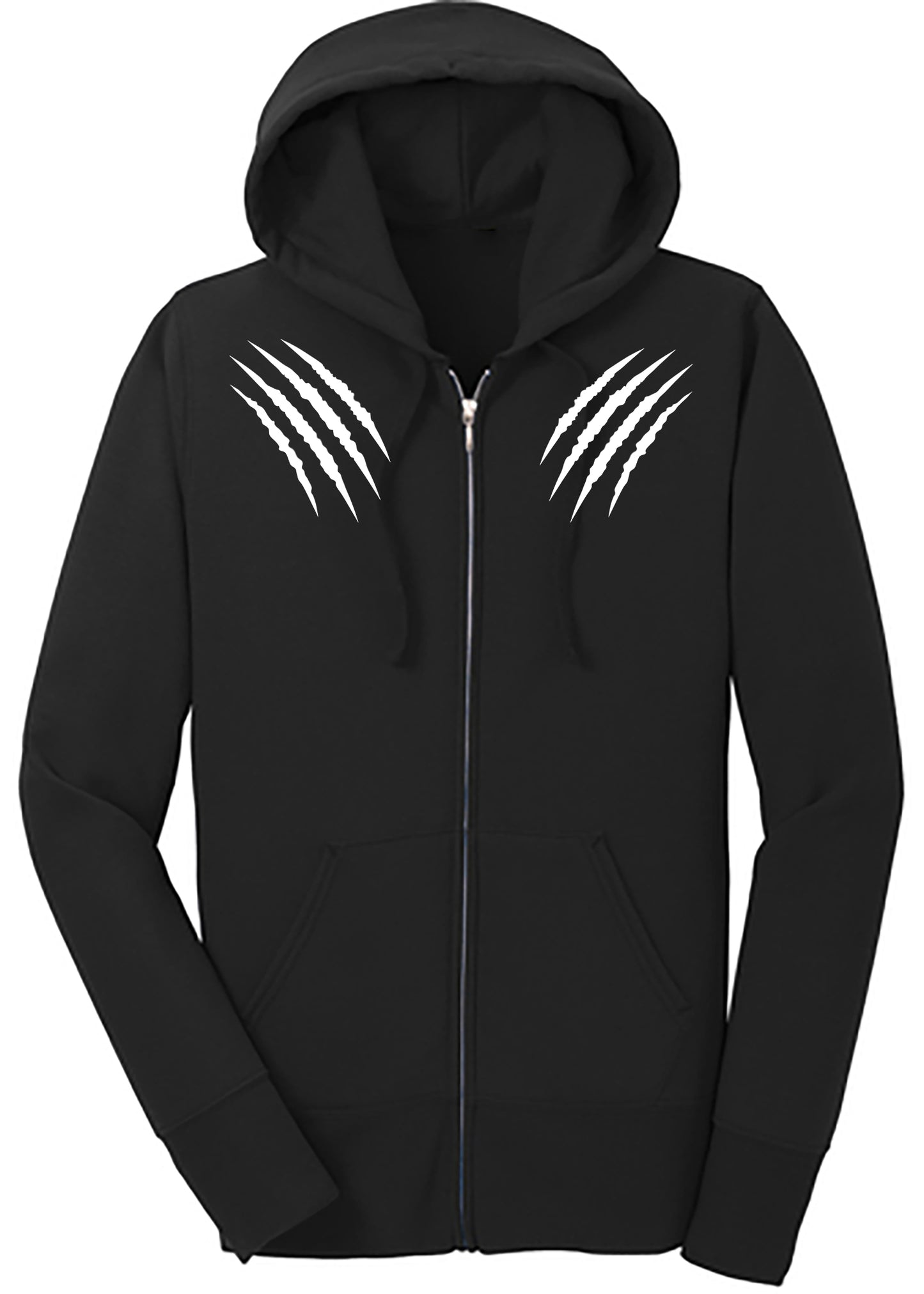 Black Women's Core Fleece Full-Zip Hooded Sweatshirt