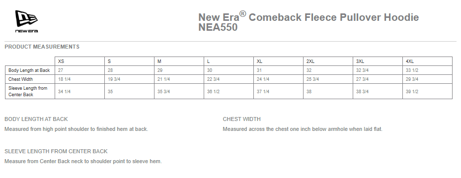 New Era® Comeback Fleece Pullover Hoodie