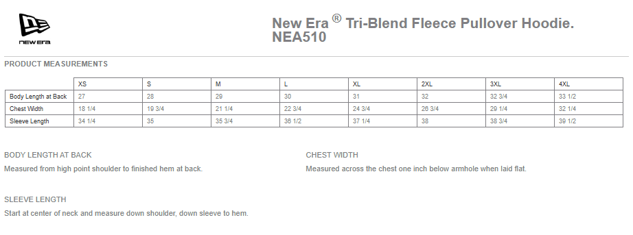 New Era® Tri-Blend Fleece Pullover Hoodie