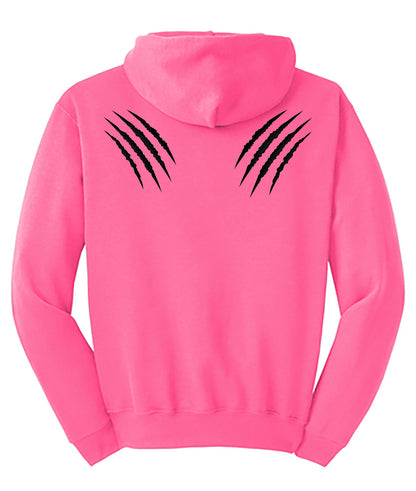 Neon Pink Adult NuBlend® Pullover Hooded Sweatshirt
