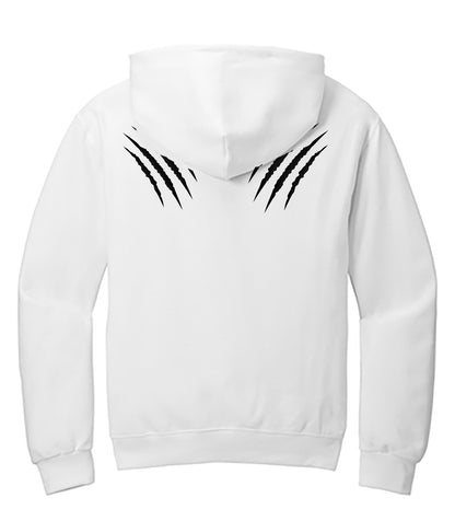 White Adult NuBlend® Pullover Hooded Sweatshirt