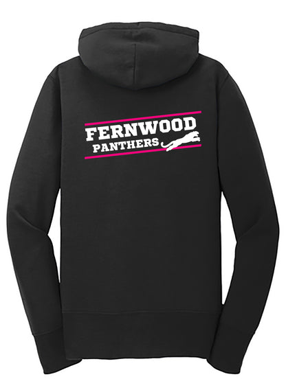 Black Women's Core Fleece Full-Zip Hooded Sweatshirt