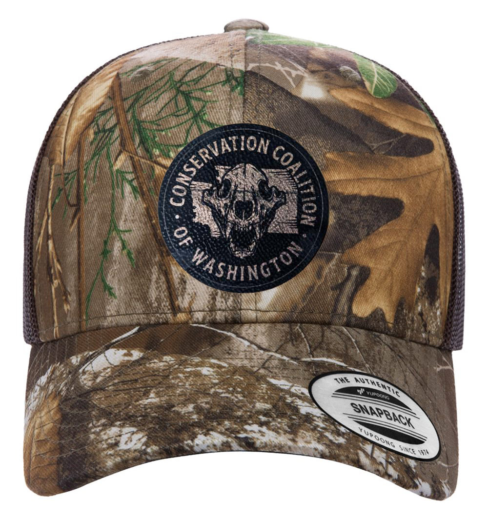 Real Tree Camo Curved Bill Trucker Hat – Conservation Coalition of Washington State