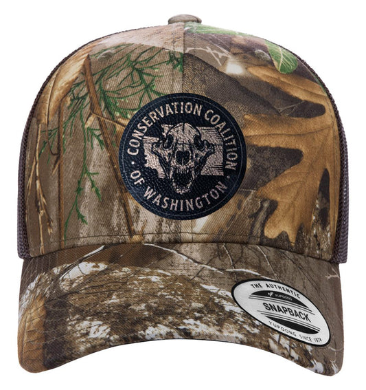 Real Tree Camo Curved Bill Trucker Hat – Conservation Coalition of Washington State