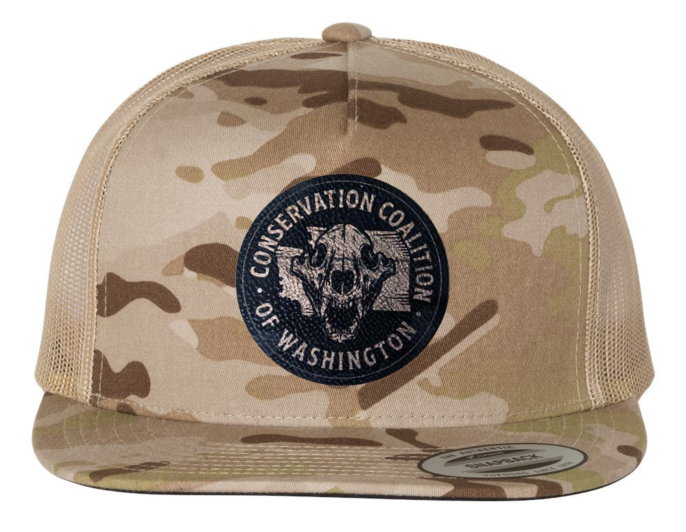 Conservation Coalition of Washington State – Tan Camo Flat Bill Hat