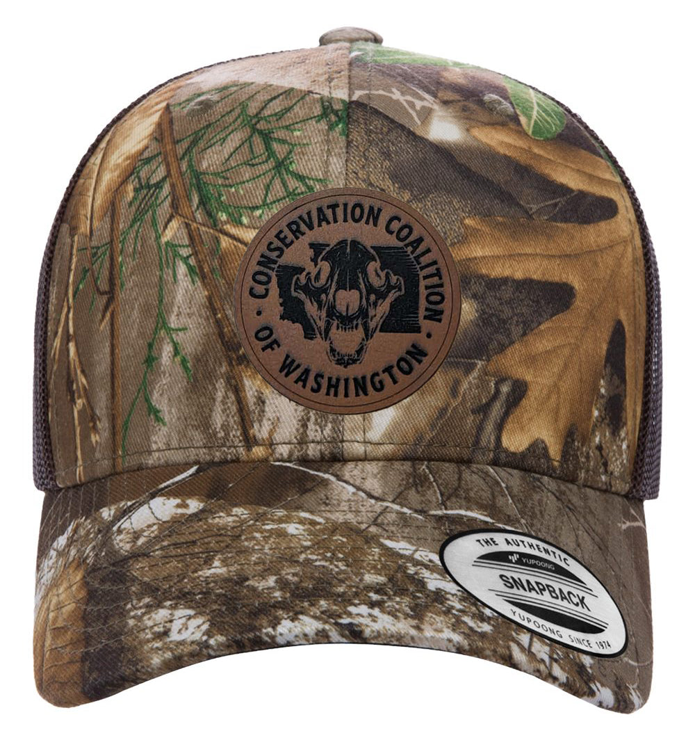 Real Tree Camo Curved Bill Trucker Hat – Conservation Coalition of Washington State
