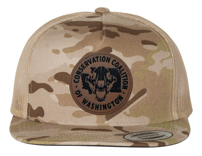 Conservation Coalition of Washington State – Tan Camo Flat Bill Hat