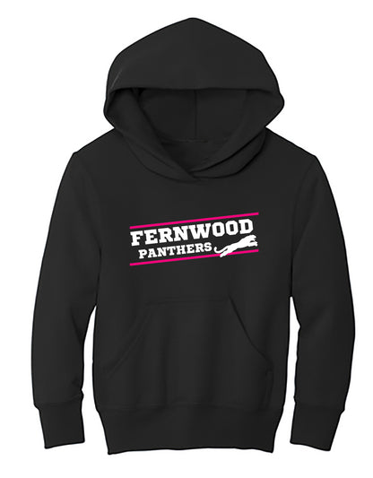 Black Youth Core Fleece Pullover Hooded Sweatshirt