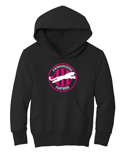 Black Youth Core Fleece Pullover Hooded Sweatshirt