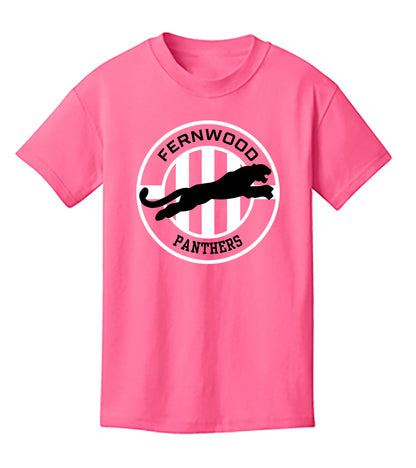 Neon Pink Youth Core Cotton Tee