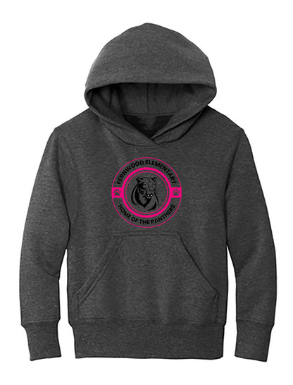 Dark Heather Grey Youth Core Fleece Pullover Hooded Sweatshirt
