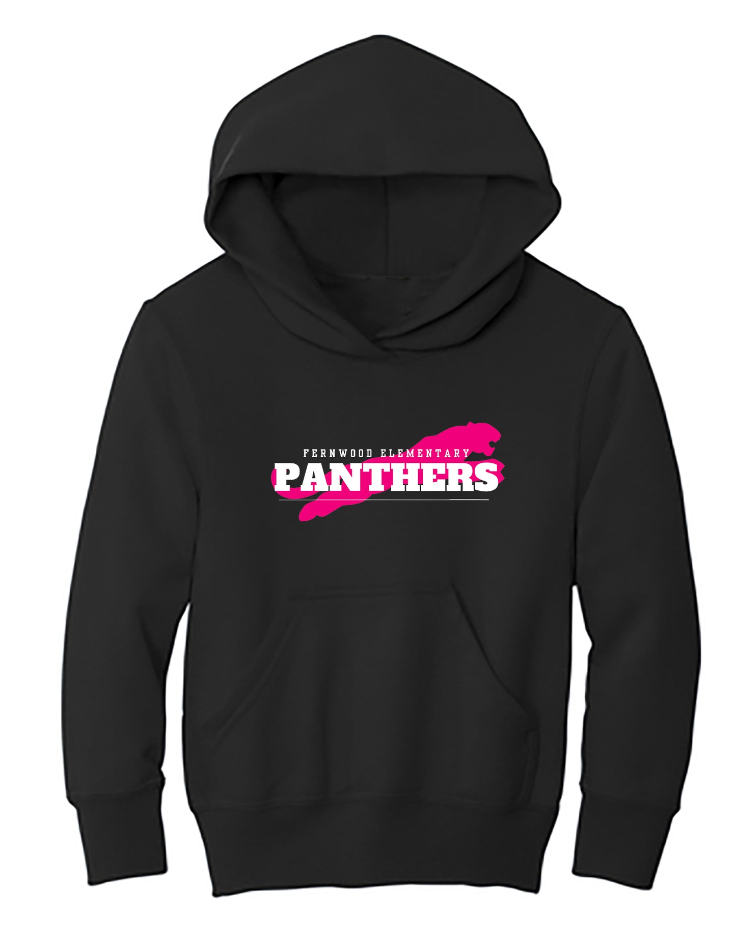 Black Youth Core Fleece Pullover Hooded Sweatshirt
