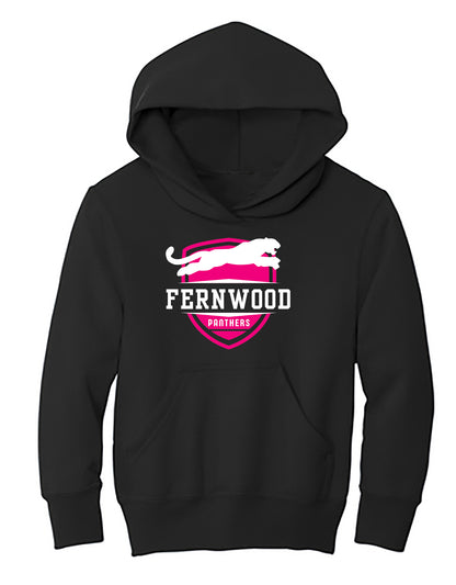 Black Youth Core Fleece Pullover Hooded Sweatshirt