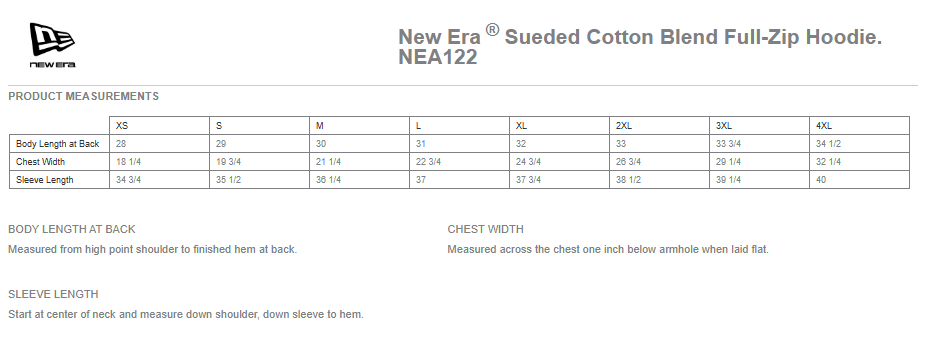 New Era® Sueded Cotton Blend Full-Zip Hoodie