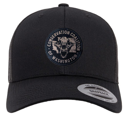 Black Curved Bill Trucker Hat – Conservation Coalition of Washington State