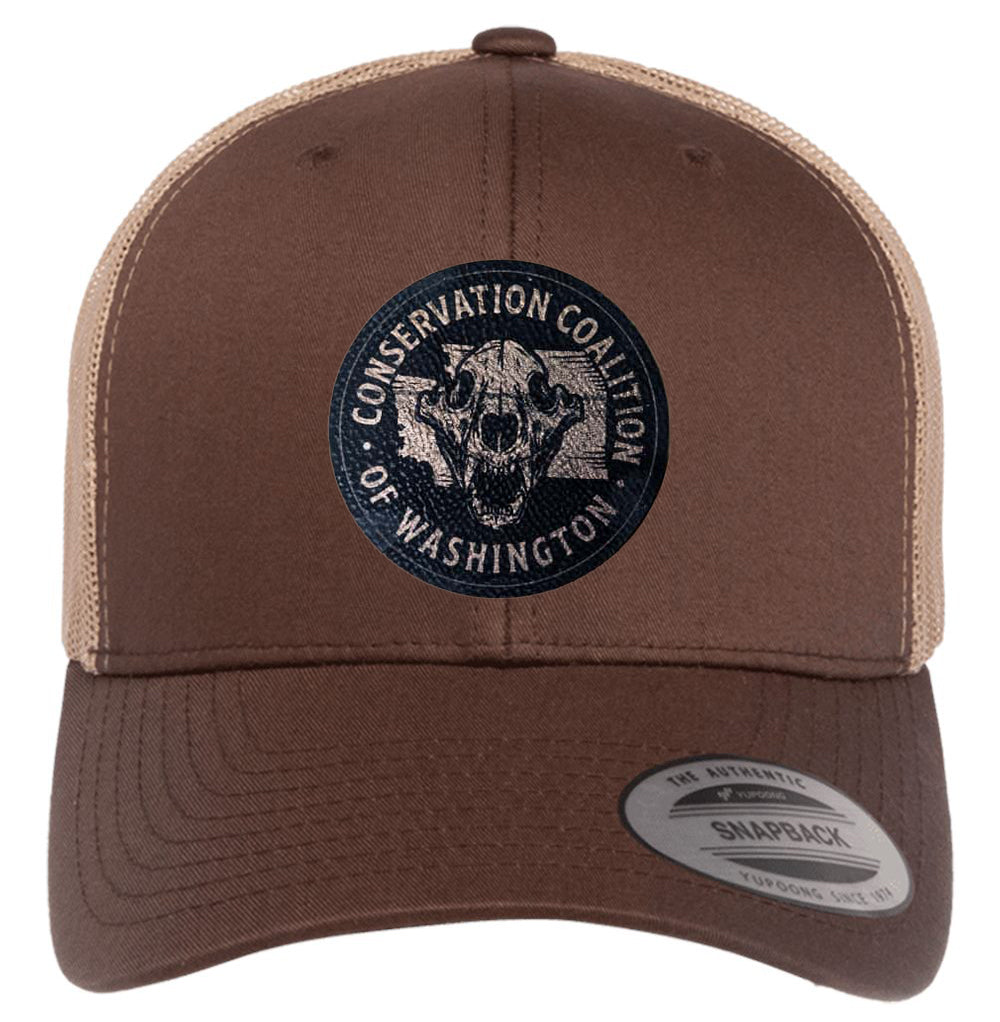 Brown/Khaki Curved Bill Trucker Hat – Conservation Coalition of Washington State
