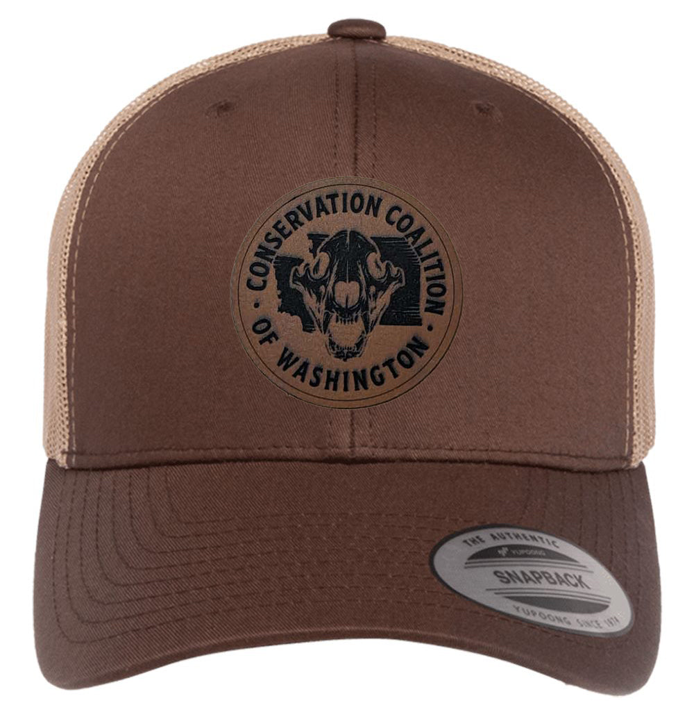 Brown/Khaki Curved Bill Trucker Hat – Conservation Coalition of Washington State