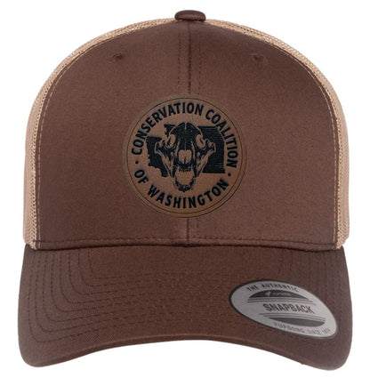Brown/Khaki Curved Bill Trucker Hat – Conservation Coalition of Washington State