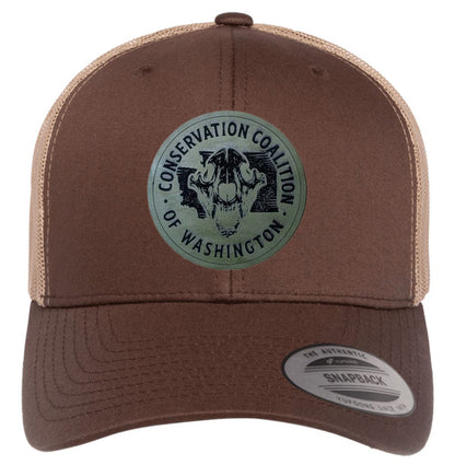 Brown/Khaki Curved Bill Trucker Hat – Conservation Coalition of Washington State