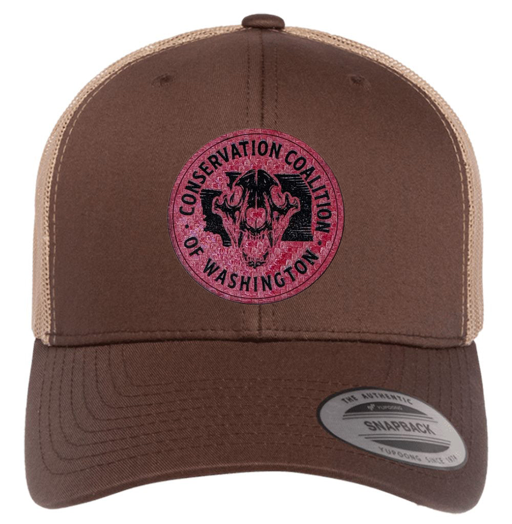 Brown/Khaki Curved Bill Trucker Hat – Conservation Coalition of Washington State