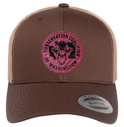 Brown/Khaki Curved Bill Trucker Hat – Conservation Coalition of Washington State