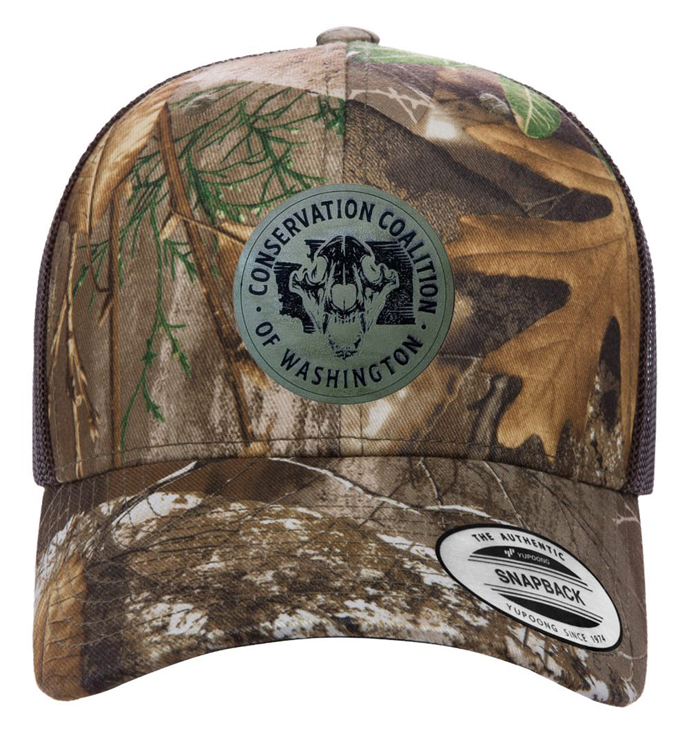 Real Tree Camo Curved Bill Trucker Hat – Conservation Coalition of Washington State